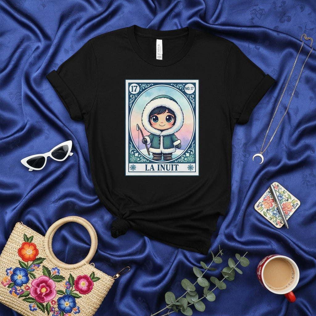 LA INUIT Loteria Card Shirt No. 17, Unisex Graphic Tee, Cute Cartoon Art, Traditional Mexican Bingo Game Inspired Apparel, Gift for Culture Lovers